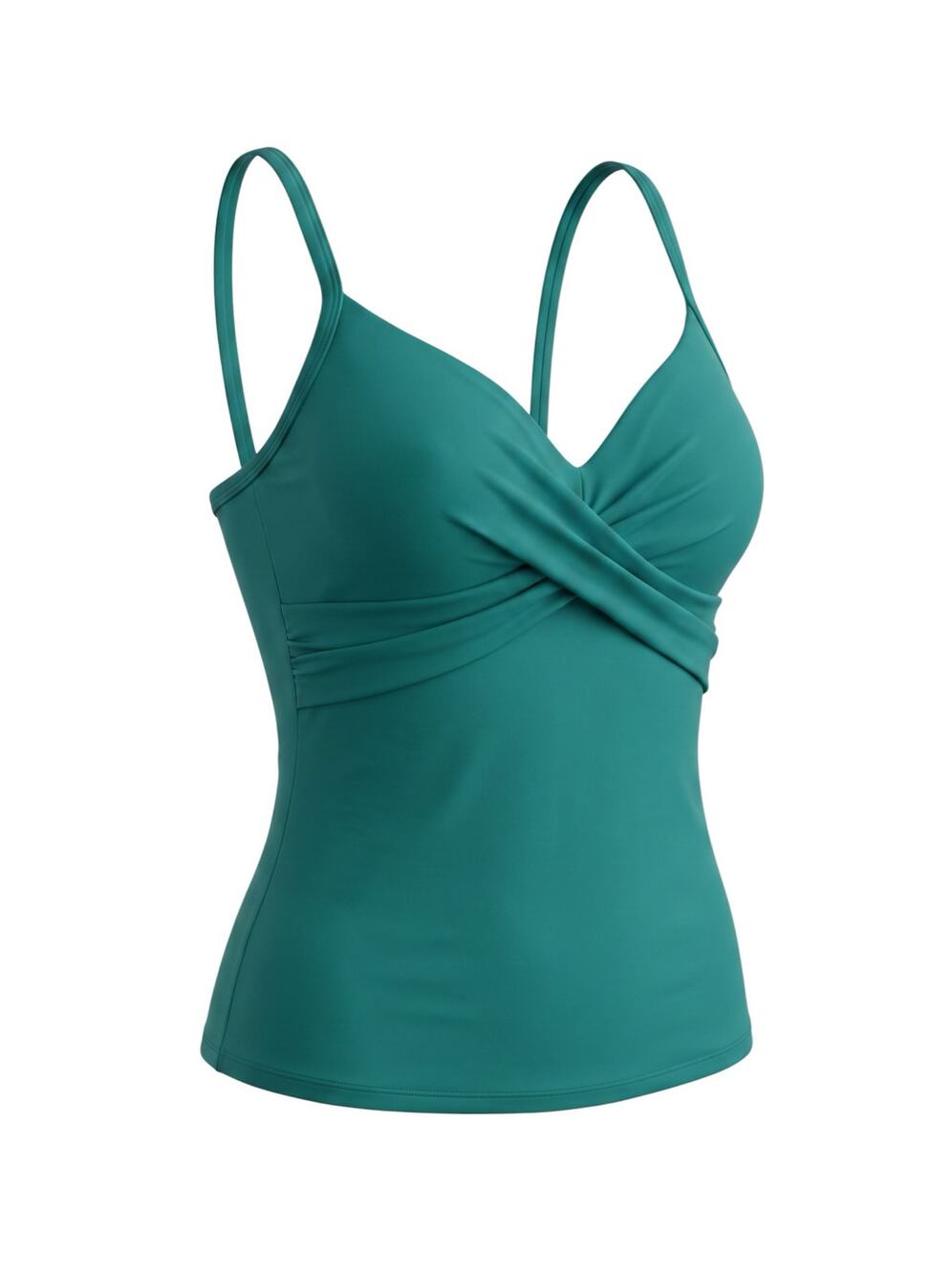 NWT Land's End Women's 18 Plus Paradise Teal Sweetheart Wrap Underwire Tankini
